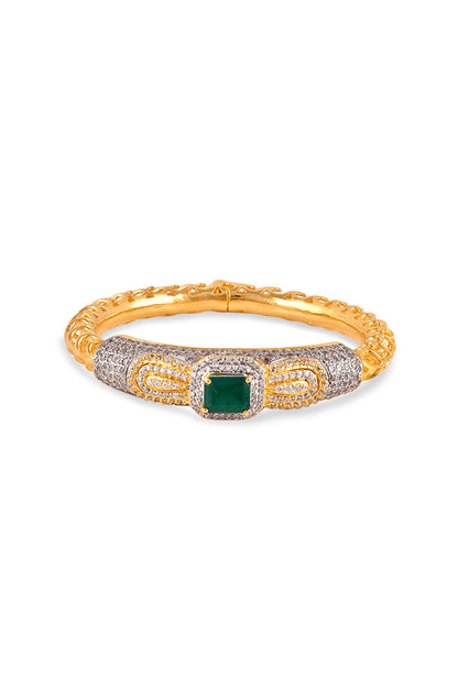 White Finish Zircon Bracelet In Sterling Silver