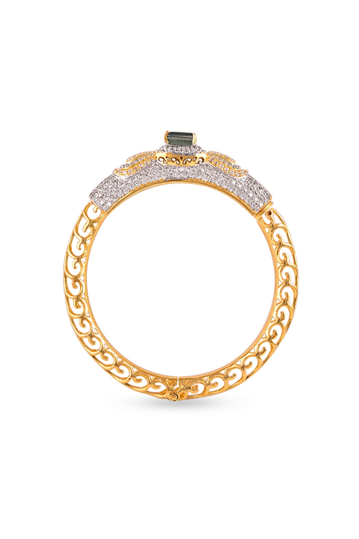 White Finish Zircon Bracelet In Sterling Silver