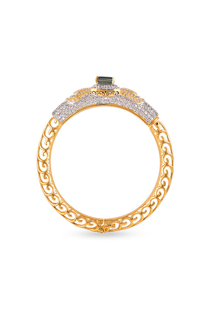 White Finish Zircon Bracelet In Sterling Silver