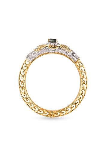 White Finish Zircon Bracelet In Sterling Silver