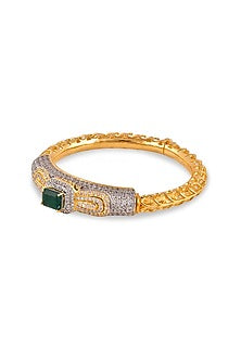White Finish Zircon Bracelet In Sterling Silver