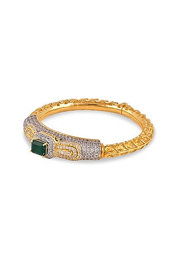 White Finish Zircon Bracelet In Sterling Silver