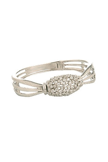 White Finish Cubic Zirconia Bracelet