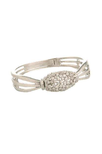 White Finish Cubic Zirconia Bracelet