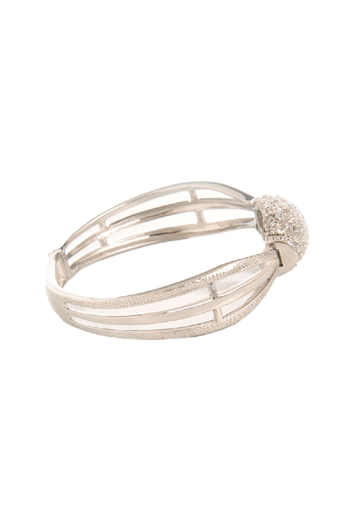White Finish Cubic Zirconia Bracelet