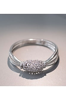White Finish Cubic Zirconia Bracelet