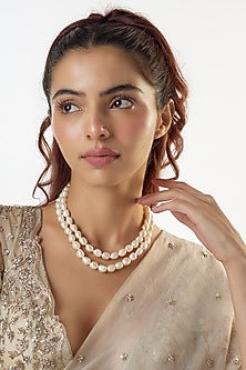 White Baroque Pearl Necklace