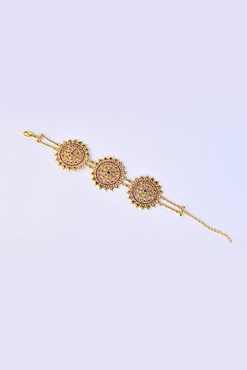 Gold Plated Lab Created Stone & Zircon Bracelet