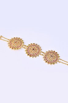 Gold Plated Lab Created Stone & Zircon Bracelet