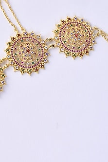 Gold Plated CZ Hathphool