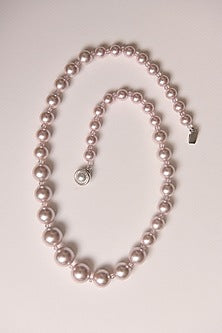 Rose Gold Finish Pearl Necklace