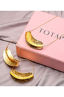 Gold Finish Hoop Earrings