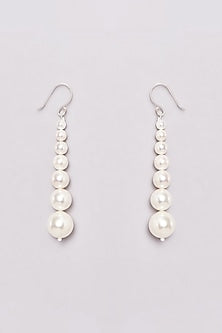 Gold Finish Pearl Dangler Earrings