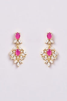 Rose Gold Finish Zircon & Semi-Precious Stone Necklace Set