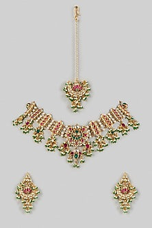 Gold Plated Choker Necklace Set