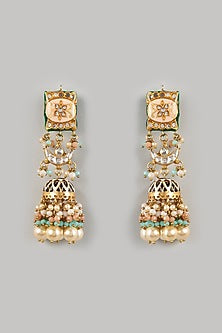 Gold Plated Meenakari Earrings