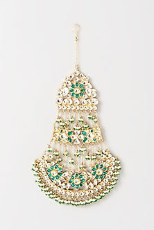 Gold Plated Kundan Polki & Semi-Precious Stone Pasa