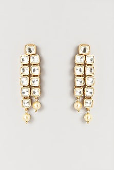 Gold Plated Kundan Polki & Semi-Precious Stone Long Necklace Set