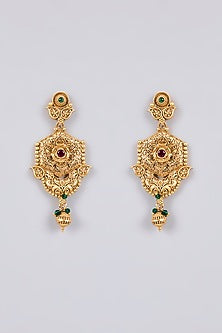 Gold Finish Temple Choker Necklace Set
