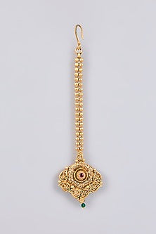 Gold Finish Temple Choker Necklace Set
