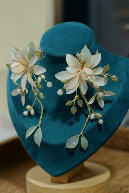 Mint Handmade Jasmine Earrings