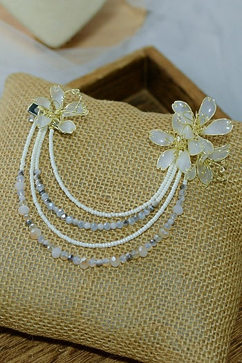 White Floral Earrings