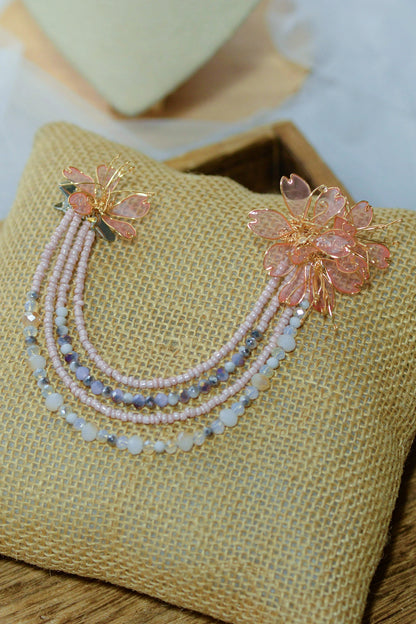Tangerine Floral Earrings