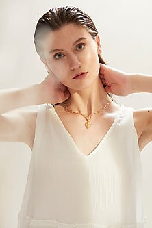 Gold Plated Enamelled Necklace
