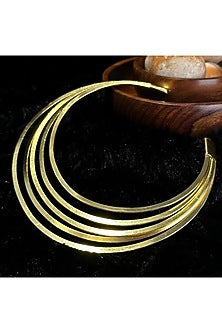 Gold Electo-Plated Hot Enameled Orbit Choker Necklace