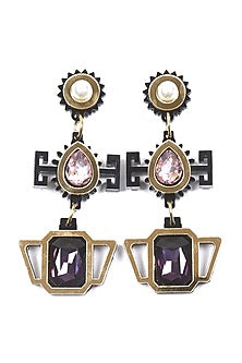 Purple Handmade Dangler Earrings