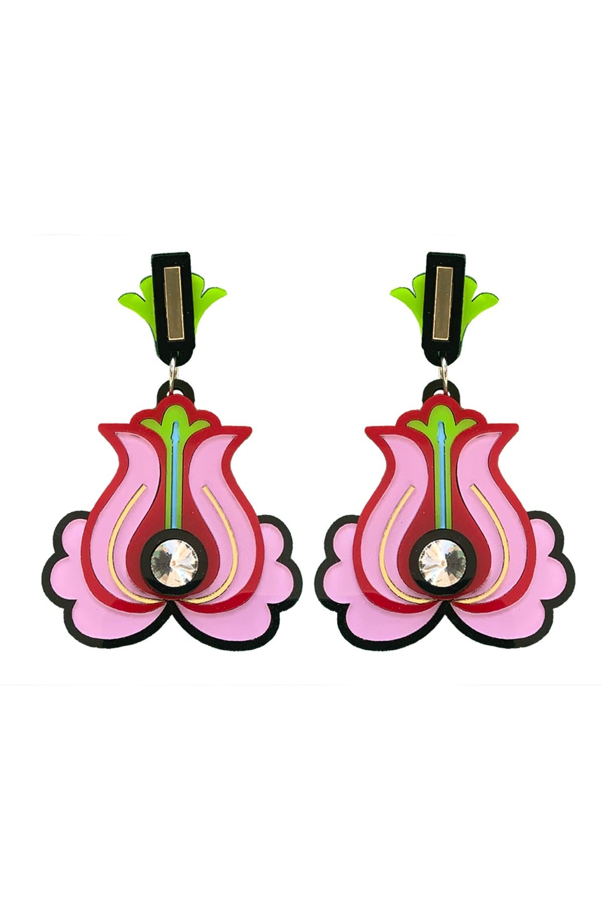 Pink Handmade Dangler Earrings