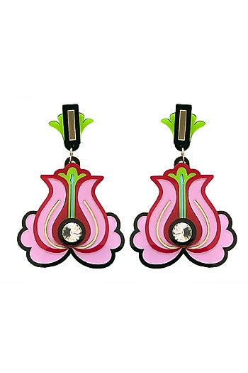 Pink Handmade Dangler Earrings