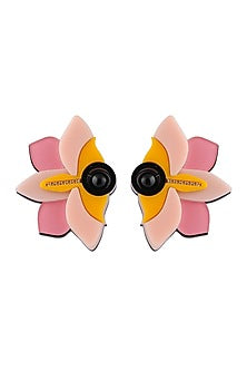 Pink & Peach Handmade Stud Earrings