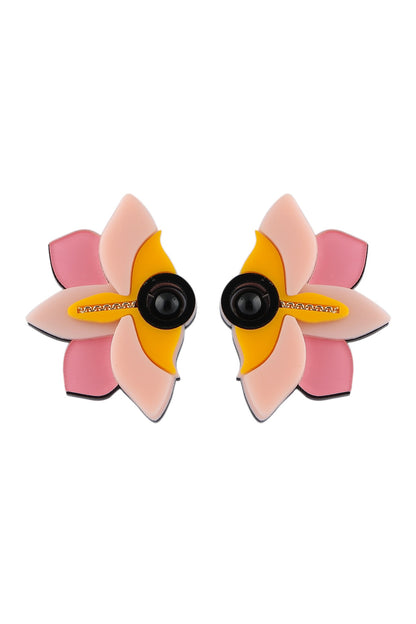 Pink & Peach Handmade Stud Earrings