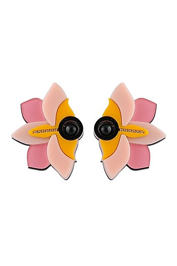Pink & Peach Handmade Stud Earrings
