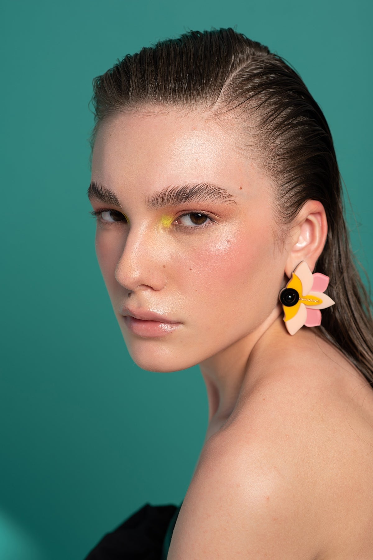 Pink & Peach Handmade Stud Earrings