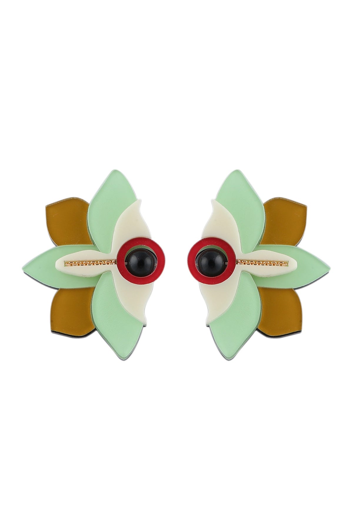 Mint & Olive Handmade Stud Earrings