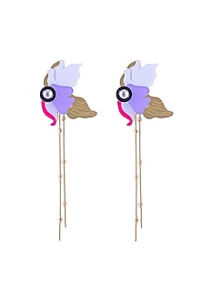 White Orchid Handmade Dangler Earrings