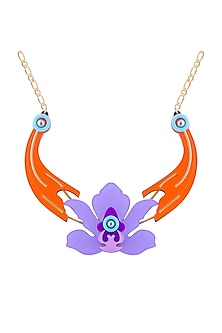 Purple Orchid Handmade Necklace