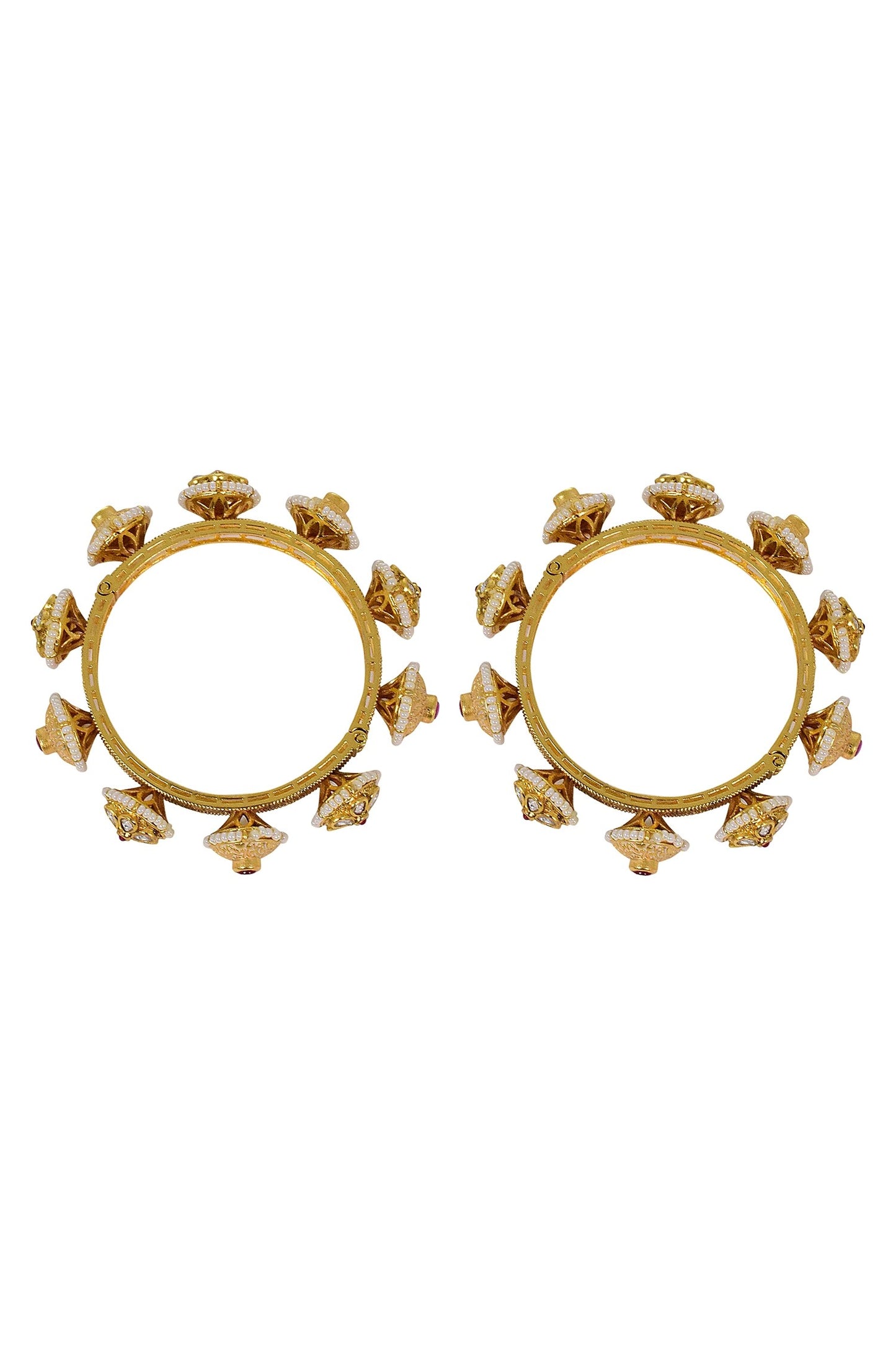 Kundan & Meenakari Pacheli Bangles - Set of 2 