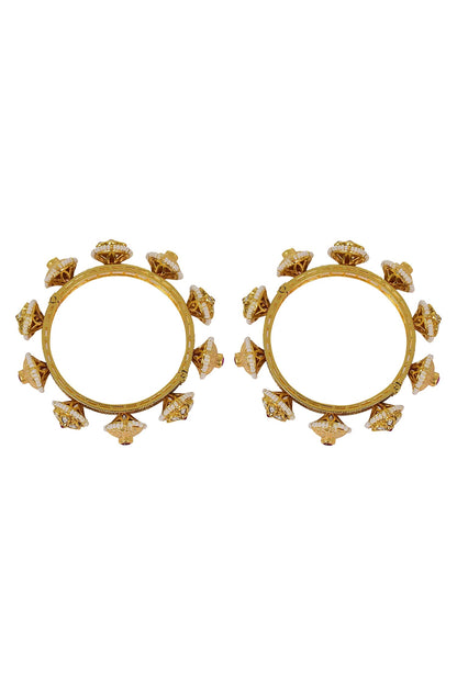Kundan & Meenakari Pacheli Bangles - Set of 2 