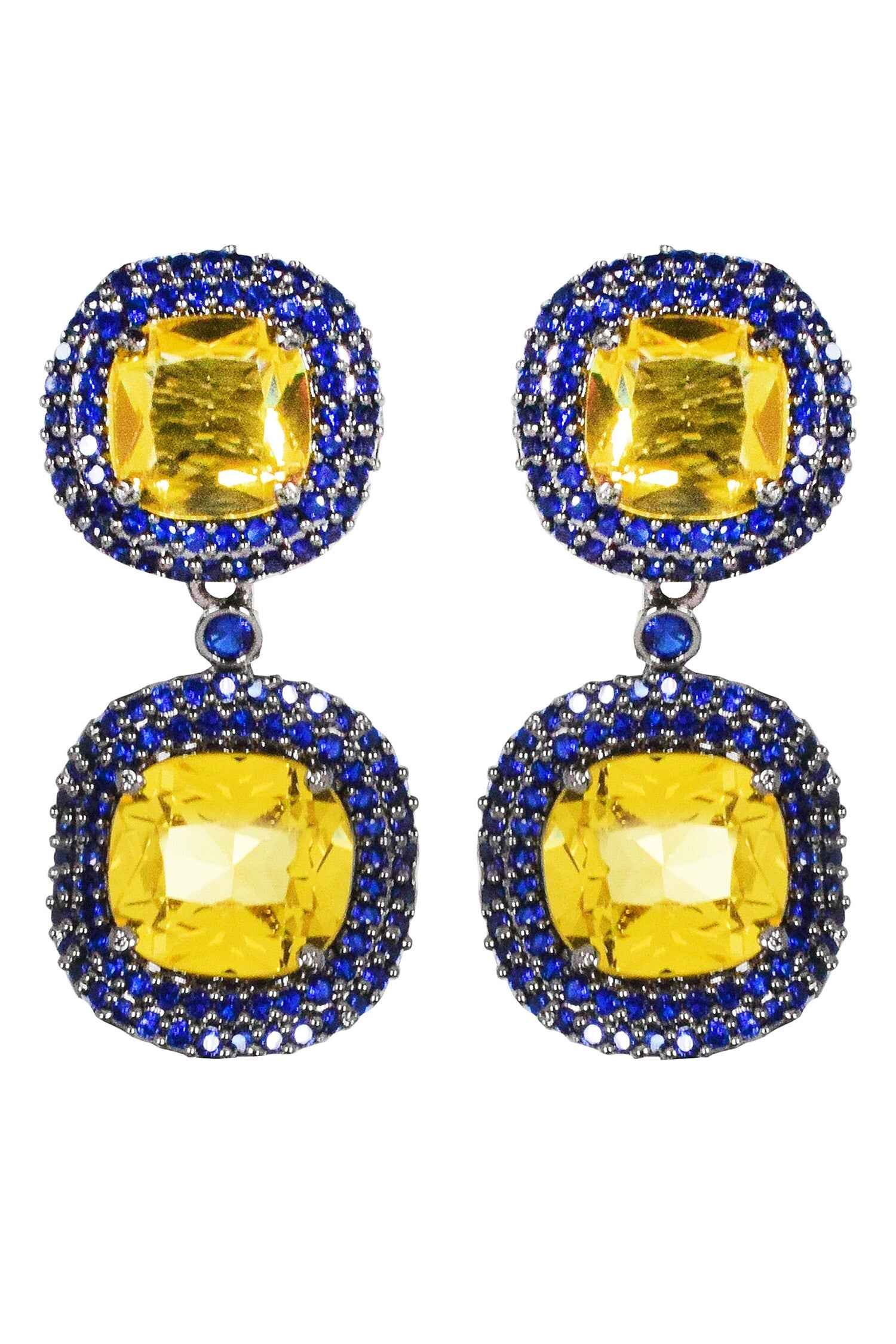 Stone Studded Drop Earrings 
