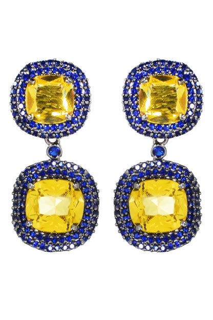 Stone Studded Drop Earrings 