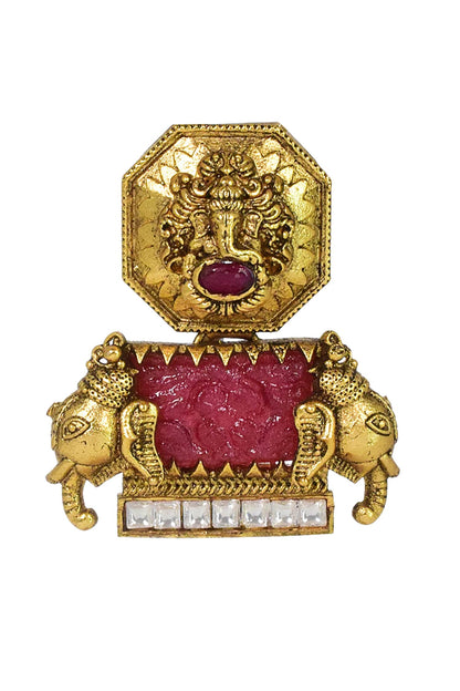 Carved Temple Antique Earrings 