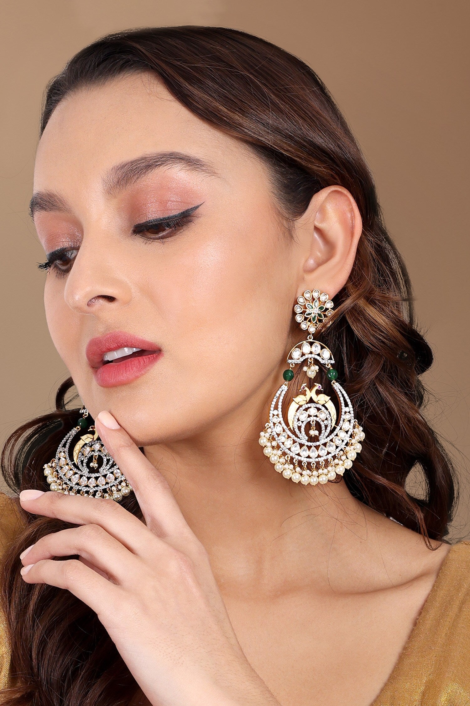 Meena Chandbali Earrings 