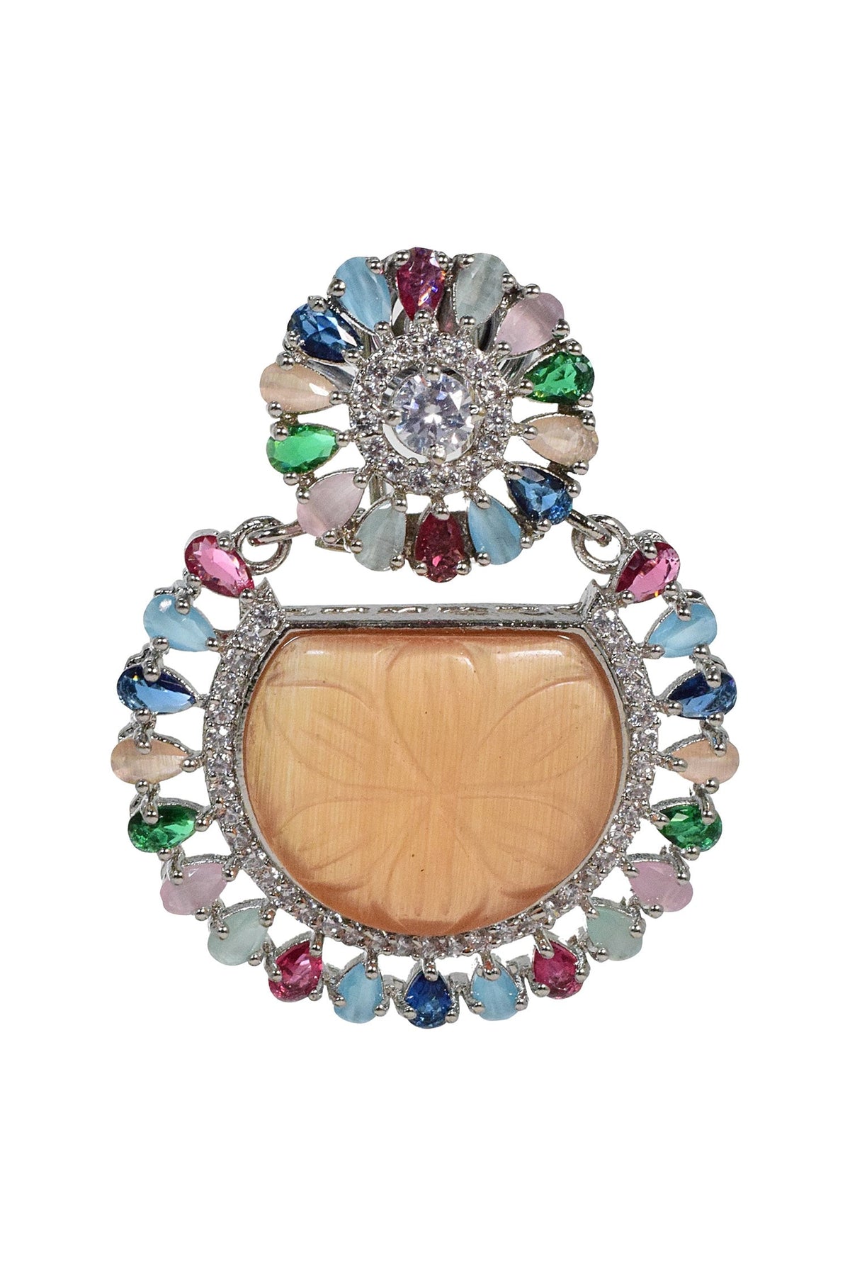 Floral Faux Diamond Earrings 