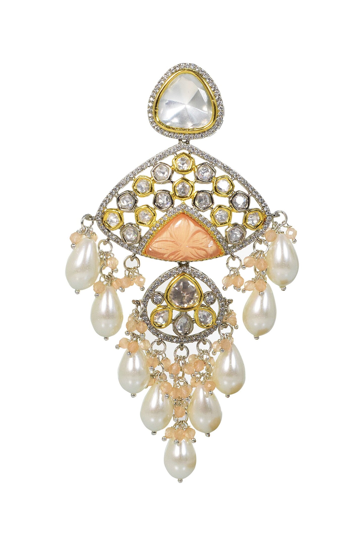 Studded Chandeliers Earrings 