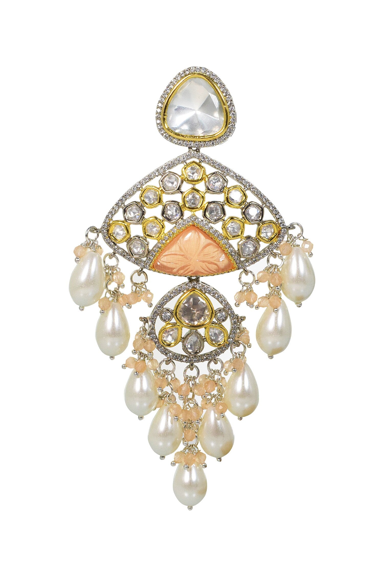 Studded Chandeliers Earrings 