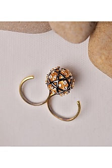 Gold Plated & Ruthenium Finish Ring In Recycled Sterling Silver