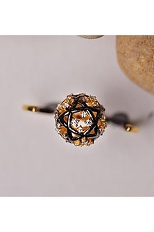 Gold Plated & Ruthenium Finish Ring In Recycled Sterling Silver